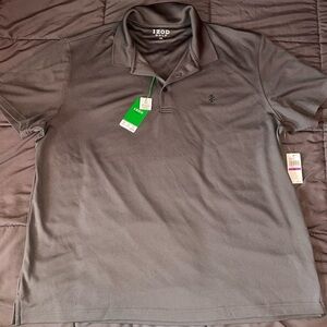 IZOD Golf Gray Collared Short Sleeve T-Shirt/Polo